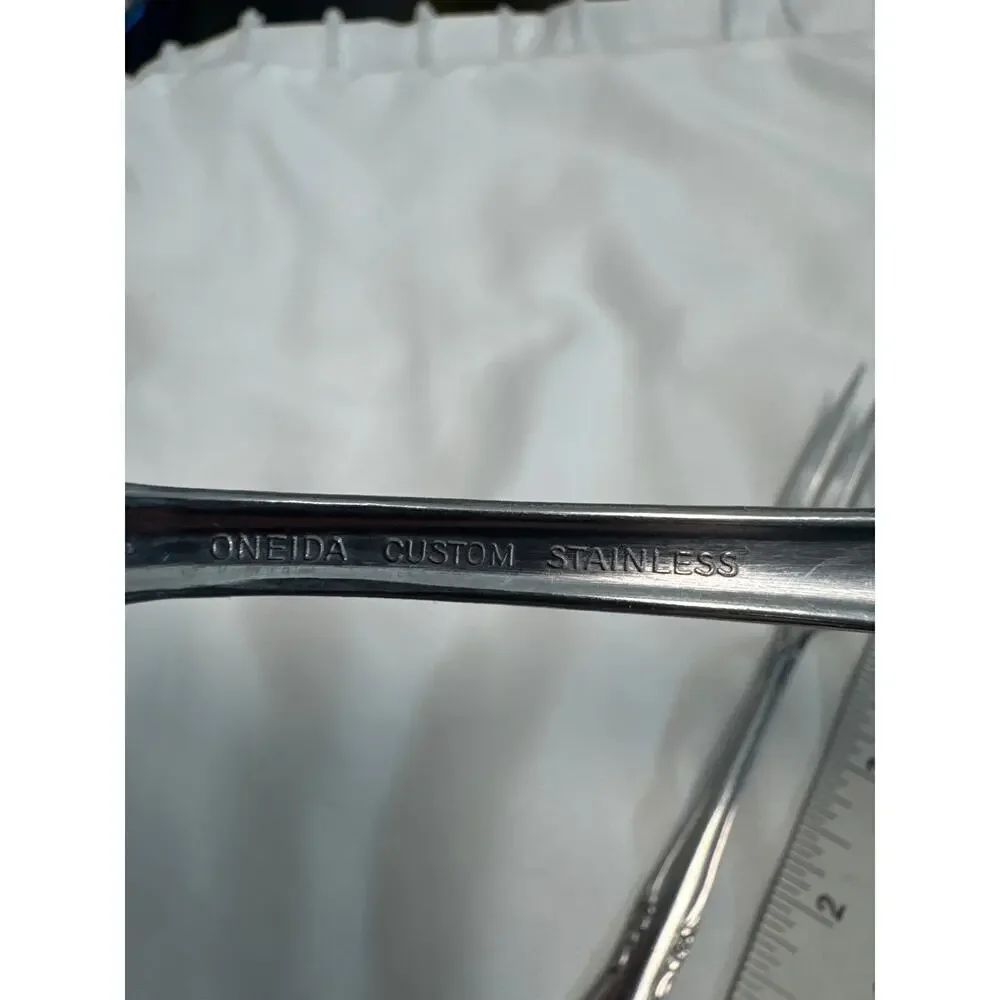 Oneida Stainless Dinner Spoon & Salad Fork Set Scroll Rose Tip Flatware Replace